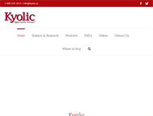 Tablet Screenshot of kyolic.ca